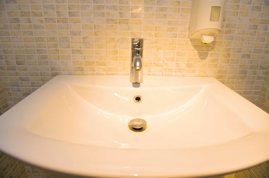 Shell for the washing of hands in the interior photo