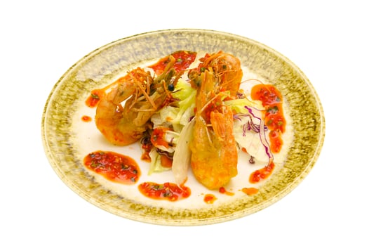 Shrimps in the sweet sauce photo