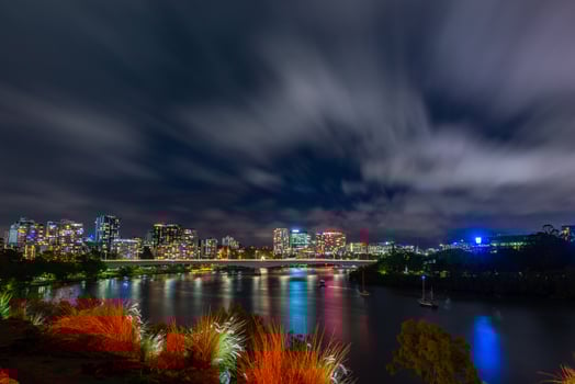 Brisbane City from Kangaroo Point photo