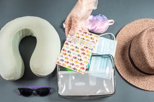 COVID19 virus prevention and travel concept photo