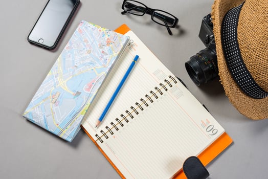 Travel mock up photo