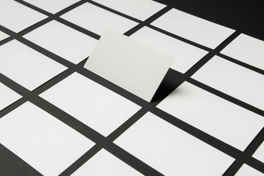 Mockup of business cards for branding photo