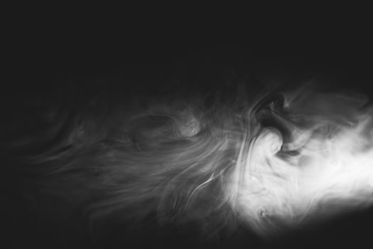White smoke, studio shoot photo