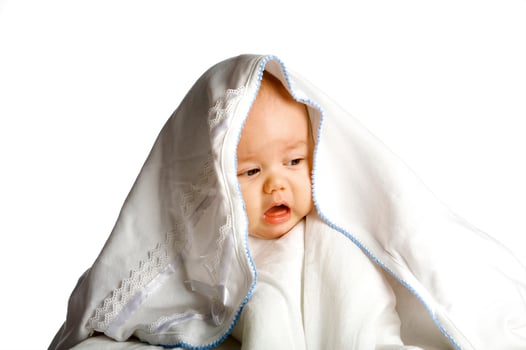 Stunning Studio Portrait of a Charming Young Boy photo