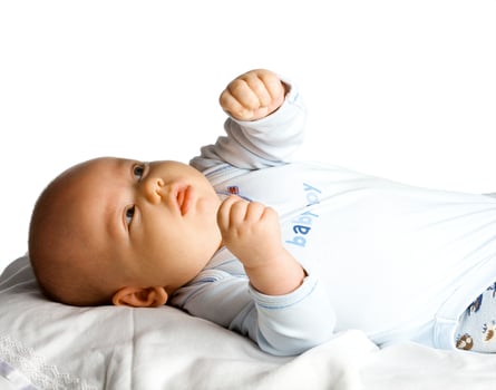 Stunning Studio Portrait of a Charming Young Boy photo