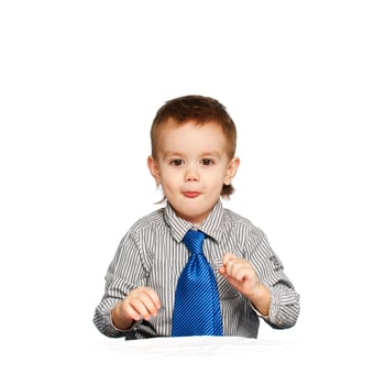 Stunning Studio Portrait of a Charming Young Boy photo