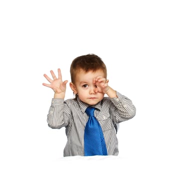 Stunning Studio Portrait of a Charming Young Boy photo