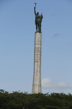 red star square, cotonou, benin photo