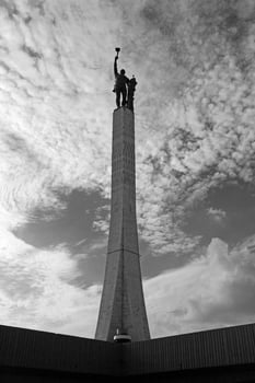 red star square, cotonou, benin photo