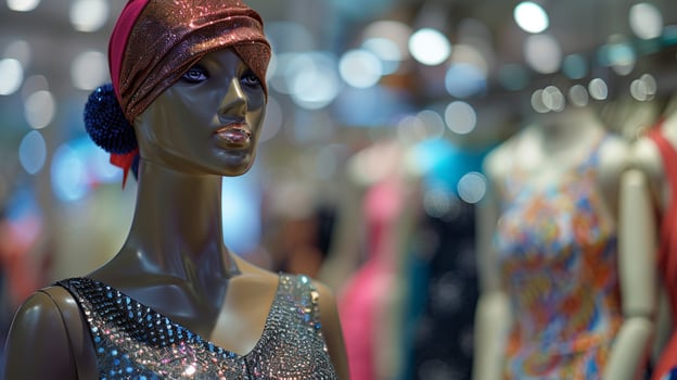 a fashionable mannequin models modern glamorous photo