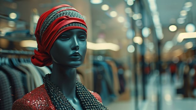 a fashionable mannequin models modern glamorous photo