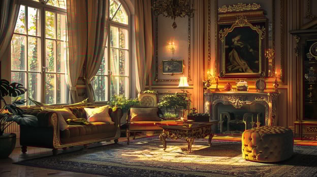ancient gothic elegance illuminates modern living photo