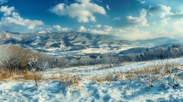 beautiful winter nature landscape amazing mountain photo