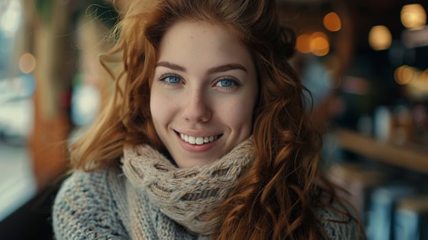 beautiful woman fashion model smiling looking photo
