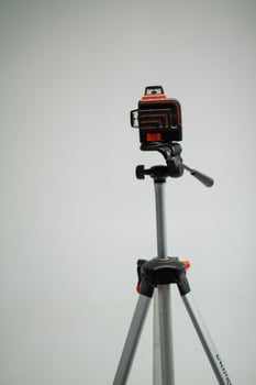 Laser level on a tripod for measurement photo