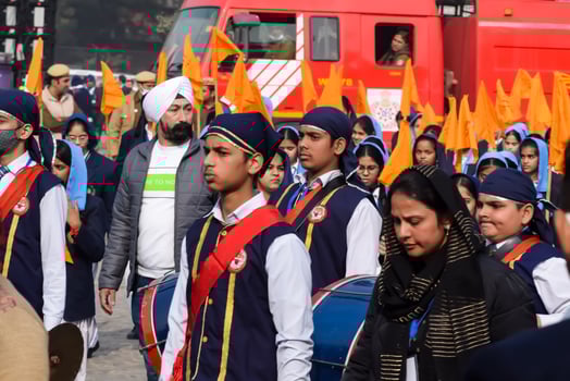 Delhi, India - December 26 2023 - Veer Bal Diwas commemorates the martyrdom of the four sons of tenth and last Sikh Guru Gobind Singh, In Jan 2021 PM Modi announced Dec 26 observed as Veer Bal Diwas photo