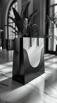 Elegant Shopping Bag in a Luxurious Modern Interior photo