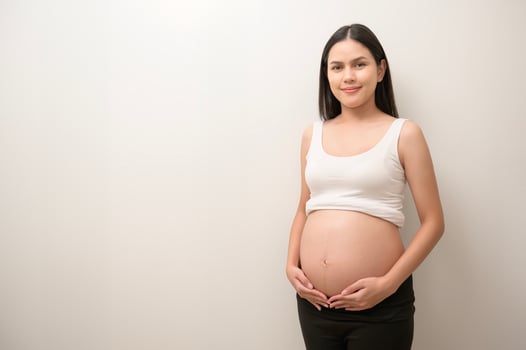 Portrait of Beautiful pregnant woman, fertility infertility treatment, IVF, future maternity concept photo