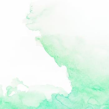 Vibrant Green Watercolor Stain on White Background. photo