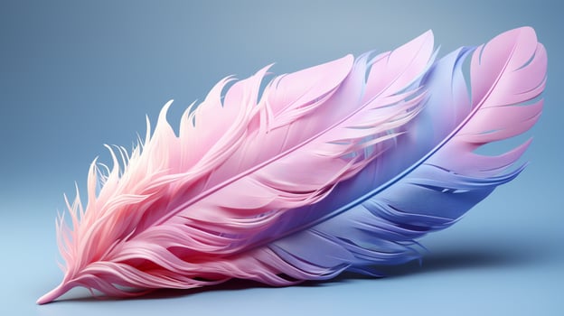 Feather pastel fur copy space background photo