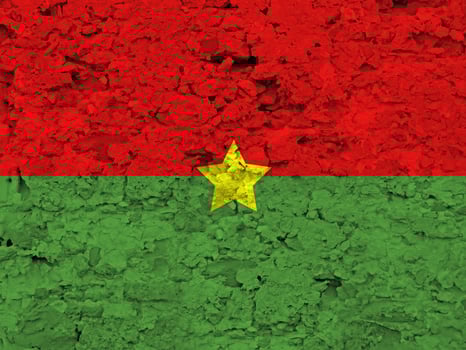Burkina Faso flag with texture photo