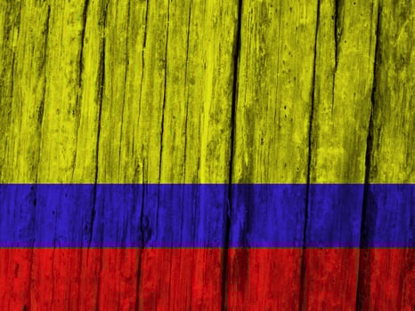 Colombia flag with texture photo