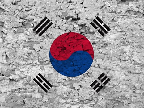 South Korea flag with texture photo
