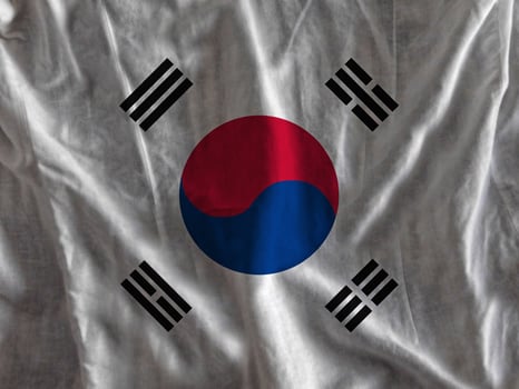 South Korea flag with texture photo