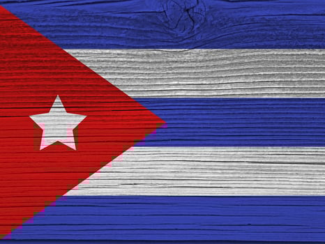 Cuba flag with texture photo