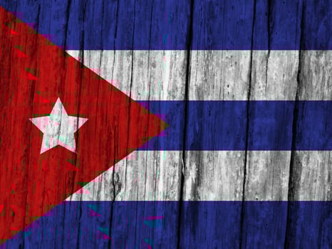 Cuba flag with texture photo
