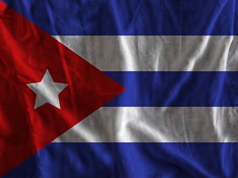 Cuba flag with texture photo