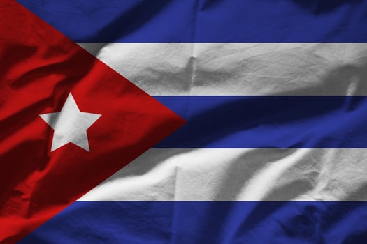 Cuba flag with texture photo