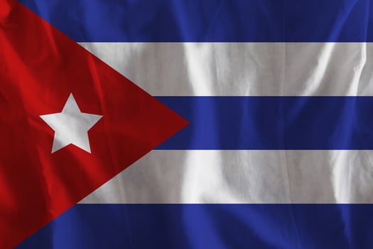 Cuba flag with texture photo