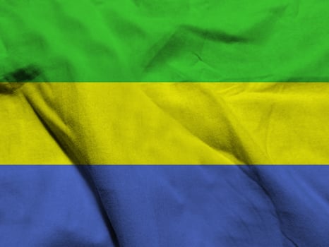 Gabon flag with texture photo