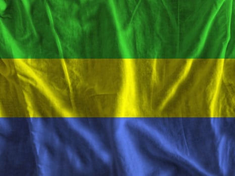 Gabon flag with texture photo