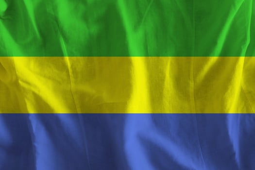Gabon flag with texture photo