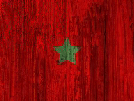 Morocco flag with texture photo