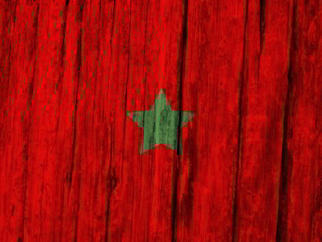 Morocco flag with texture photo