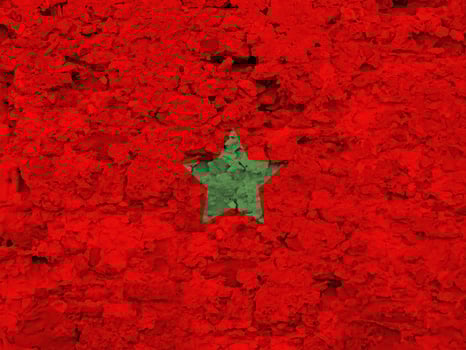 Morocco flag with texture photo