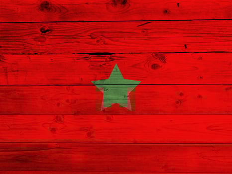 Morocco flag with texture photo