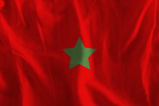 Morocco flag with texture photo