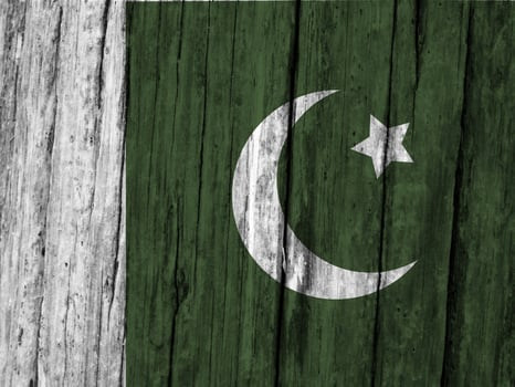 Pakistan flag with texture photo