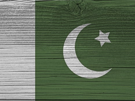 Pakistan flag with texture photo