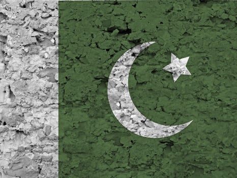 Pakistan flag with texture photo