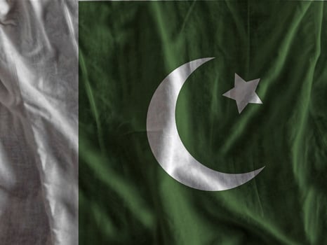 Pakistan flag with texture photo