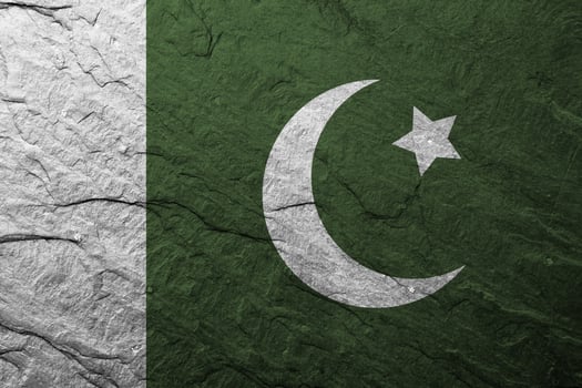 Pakistan flag with texture photo