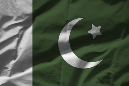 Pakistan flag with texture photo