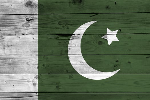 Pakistan flag with texture photo