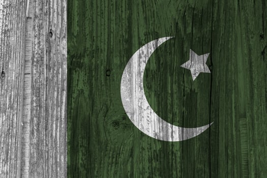 Pakistan flag with texture photo