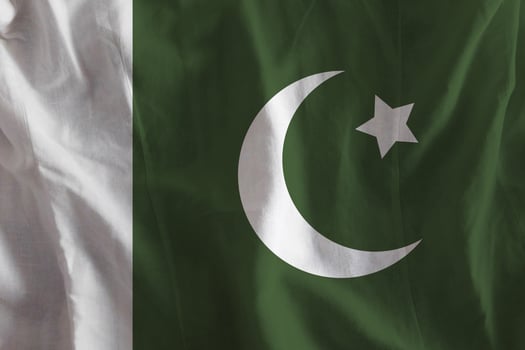 Pakistan flag with texture photo